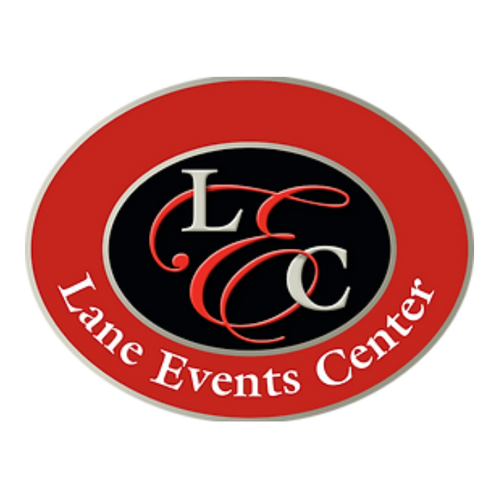 Lane Events Center written in red oval