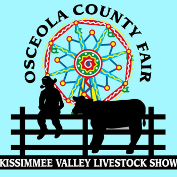Osceola County Fair logo on light blue background
